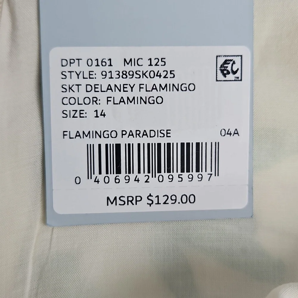 Antonio Melani Linen Blend Tropical Print Skirt With Wrap/Tie‎ Front: Size- 14